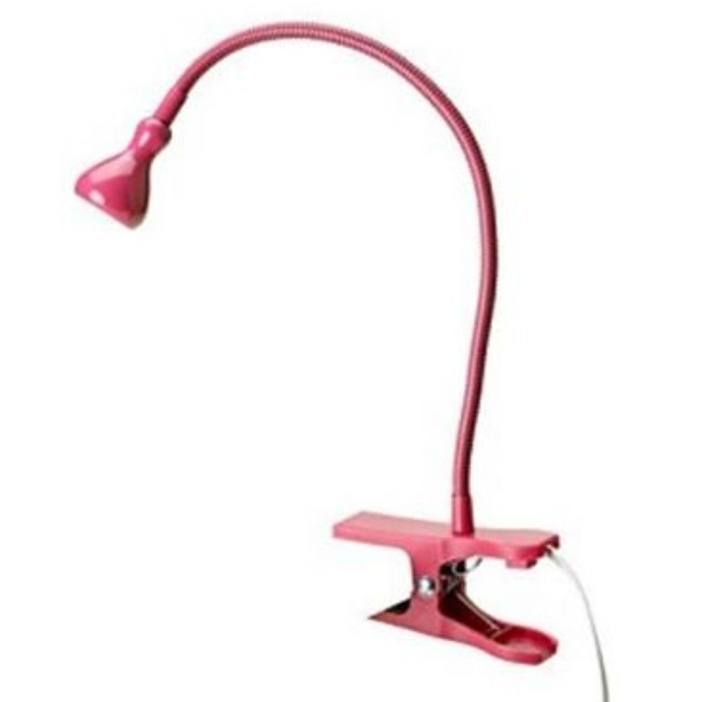 💜IKEA Pink Bendable Neck Clamp-on Reading Bed/Desk LED Light